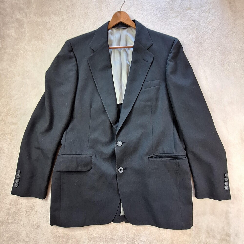 Cricketeer Blazer Mens 44 Regular Black  Single Vented USA Formal
